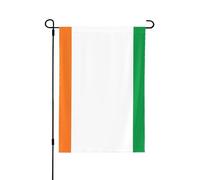 Drapeau de la Côte d'Ivoire Imprimé Double Face Drapeau de Jardin - Bannière de vacances à suspendre pour décoration de cour 31,8 x 45,7 cm