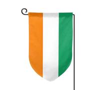 Drapeau de la Côte d'Ivoire Imprimé Drapeau de bienvenue Décoration extérieure Drapeau de jardin Patio Drapeau toutes saisons 30,5 x 45,7 cm Plusieurs formes