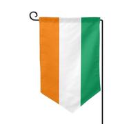 Drapeau de la Côte d'Ivoire Imprimé Drapeau de bienvenue Décoration extérieure Drapeau de jardin Patio Drapeau toutes saisons 30,5 x 45,7 cm Plusieurs formes