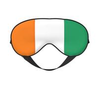 Drapeau de la Côte d'Ivoire Imprimé Fonctionnalité Confortable Masque pour les Yeux Sangle Réglable Sieste Nuit Voyage Camping Yoga Relax