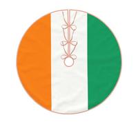 Drapeau de la Côte d'Ivoire Jupe de sapin de Noël imitation lin avec ourlet Bonne décoration pour Noël et Halloween