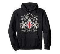 Drapeau de la Couronne de Londres Grande-Bretagne Vintage Sweat à Capuche