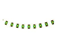 Drapeau de la Croatie 40 pièces Drapeau Jamaïque Guirlande Croatie 11,4 m Fanions Jamaïque, drapeau national Jamaïque 14 x 21 cm pour décorations de bar de jardin (Jamaïque)