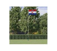 Vidaxl Drapeau De La Croatie Et Mat 6,23 M Aluminium