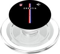 Drapeau de la Croatie, Silhouette Carte de la Croatie, Armoiries PopSockets PopGrip pour MagSafe