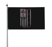 Drapeau de la croix de foi avec le drapeau des États-Unis 3x5 pieds avec deux œillets en laiton, double couture, couleur vive, anti-décoloration