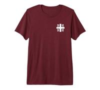 Drapeau de la Croix Serbe avec Armoiries - Église orthodoxe de Serbie T-Shirt Haut de Gamme