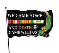 Drapeau De La Fierté Agent Orange, Vétéran Du Vietnam, Nous Sommes Rentrés Chez Nous Et La Mort Est Arrivée Imperméable Drapeau De Bienvenue Amusant Bannière Décorative Pour Fête Porche 3X5 Ft