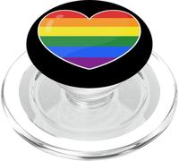 Drapeau de la fierté Arc-en-Ciel Classique Coeur Valentines PopSockets PopGrip pour MagSafe