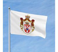 Drapeau De La Fierté Armoiries Du Royaume De Yougoslavie Durable Bannière De Cour Suspendre Drapeau Décoratif De Jardin Pour Balcon Bureaux D'Intérieur 3X5 Ft