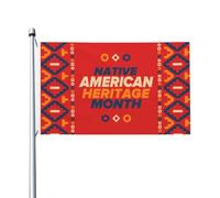 Drapeau de la fierté autochtone pour le Mois du patrimoine amérindien, drapeau extérieur double face, bannière, drapeau de jardin, décoration de cour avec œillets en laiton, 90 x 150 cm