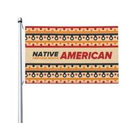 Drapeau de la fierté autochtone pour le Mois du patrimoine amérindien, drapeau extérieur double face, bannière, drapeau de jardin, décoration de cour avec œillets en laiton, 90 x 150 cm