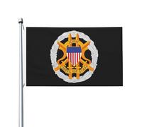 Drapeau De La Fierté Chef D'État-Major Interarmées Sea Dog Double Face Drapeau De Bienvenue Amusant Bannière Pour Bureaux Extérieure Intérieur 3X5 Ft