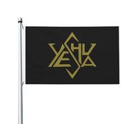 Drapeau De La Fierté Christogramme Étoile David Durable Drapeau De Bienvenue Suspendre Bannière Décorative Pour Pelouse D'Intérieur Patio 3X5 Ft