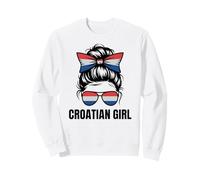 Drapeau de la fierté de la Croatie pour Fille croate Sweatshirt