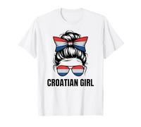 Drapeau de la fierté de la Croatie pour Fille croate T-Shirt