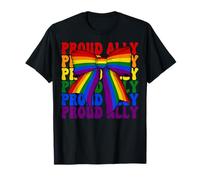 Drapeau de la fierté des alliés Gay Pride Arc-en-Ciel LGBTQ Girl Coquette Bow T-Shirt