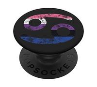 Drapeau de la fierté du Genre « Genre Fluide » PopSockets PopGrip Adhésif