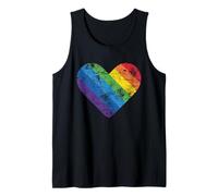 Drapeau de la fierté gaie des Lesbiennes LGBT Cœur d'époque Débardeur