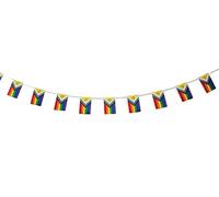 Drapeau de la fierté gay 40 unités Drapeau de l'Arc-en-ciel Guirlande LGBT+ 11,4 M, fanions LGTBIQ+, drapeau 14 x 21 cm pour décorations de bar de jardin… (Bandelle de la fierté gay)