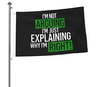 Drapeau De La Fierté Je Ne Discute Pas, J'Explique Simplement Pourquoi C'Est Juste. Imperméable Bannière Double Face Drapeau Jardin Pour Balcon Porche Vacances 3X5 Ft