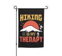 Drapeau De La Fierté La Randonnée Est Ma Thérapie Imperméable Drapeau Uv Fade Résistant Bannière De Cour Pour Balcon Vacances Fête 12X18 Inch