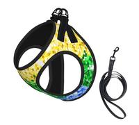 Drapeau de la fierté LGBT à Paillettes Scintillantes,Harnais pour Animaux de Compagnie, Harnais réfléchissant réglable pour Chien,L