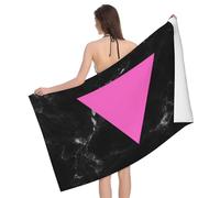 Drapeau De La Fierté LGBT Triangle Rose Serviettes De Sauna Séchage Rapide Drap De Bain Absorbantes Drap De Plage pour Voyage Hôtel Spa Piscine 80X130Cm