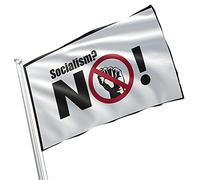 Drapeau De La Fierté Non Au Socialisme, Anti-Libéralisme, Armée Patriotique, Deuxième Amendement Double Face Bannière Décorative Imperméable Drapeaux De Cour Pour Vacances Porche Patio 3X5 Ft