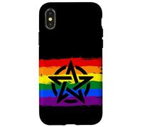 Drapeau de la fierté Pentacle Arc-en-Ciel Coque pour iPhone X/XS
