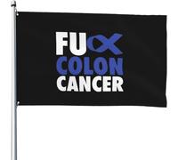 Drapeau De La Fierté Putain De Cancer Du Côlon Imperméable Bannière Décorative Suspendre Drapeaux Décoratif Pour Balcon D'Intérieur Bureaux 3X5 Ft
