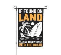 Drapeau De La Fierté Si Vous Le Trouvez Sur La Terre Ferme Veuillez Le Remettre À L'Eau. Durable Drapeau De Bienvenue Suspendre Bannière Décorative Pour Ferme Intérieur Vacances 12X18 Inch