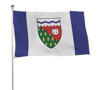 Drapeau De La Fierté Territoires du Nord-Ouest du Canada Bannière de Cour | pour Ferme 3x5 FT UV Fade RéSistant Drapeau de Jardin Suspendre Bannière pour Vacances Fête