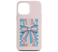 Drapeau de la fierté Trans transgenre Le Genre est Une Construction Sociale Coque pour iPhone 13 Pro Max