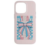 Drapeau de la fierté Trans transgenre Le Genre est Une Construction Sociale Coque pour iPhone 14 Pro Max