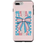 Drapeau de la fierté Trans transgenre Le Genre est Une Construction Sociale Coque pour iPhone 7 Plus/8 Plus