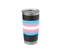 Drapeau de la fierté transgenre Gobelet isotherme en acier inoxydable double paroi