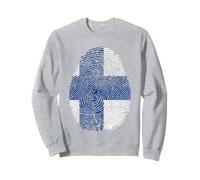 Drapeau de la Finlande ADN Empreinte Digitale Patrimoine Ancestry Traditions Sweatshirt