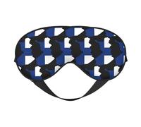 Drapeau de la Finlande Carte 1 Drapeau de la Finlande Carte Masques de sommeil Sangle réglable Masque pour les yeux doux pour femmes Hommes Voyage Travail Maison