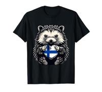 Drapeau de la Finlande Cœur Hérisson Fierté finlandaise Racines finlandaises T-Shirt