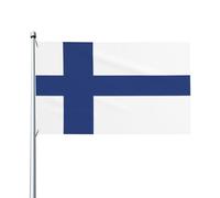 Drapeau de la Finlande. Drapeau de jardin extérieur 0,9 x 1,5 m, bannière en polyester imprimé vif, facile à accrocher pour terrasse, fête, camping