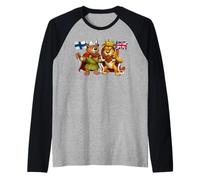 Drapeau de la Finlande et du Royaume-Uni. finno-Britanniques Manche Raglan