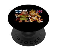 Drapeau de la Finlande et du Royaume-Uni. finno-Britanniques PopSockets PopGrip Adhésif
