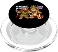 Drapeau de la Finlande et du Royaume-Uni. finno-Britanniques PopSockets PopGrip pour MagSafe