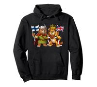 Drapeau de la Finlande et du Royaume-Uni. finno-Britanniques Sweat à Capuche