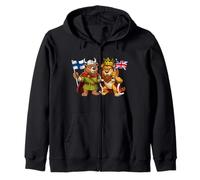 Drapeau de la Finlande et du Royaume-Uni. finno-Britanniques Sweat à Capuche