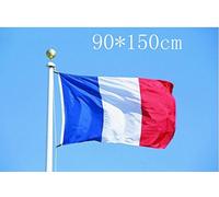 Drapeau de la France 5 * 3ft/150 * 90cm drapeau de polyester Idéal pour l'extérieur et l'intérieur grand drapeau français