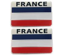 Drapeau de la France, Autocollants Français 2PCS Autocollants de Voiture Drapeau National France 3D Logo Voiture en métal pour Voitures Casque 3, 2x2 pouc