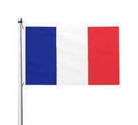 Drapeau de la France, drapeaux d'extérieur, 90 x 150 cm, double face, en polyester robuste, pour la maison, la cour, les festivals, les jardins extérieurs, les décorations de bienvenue
