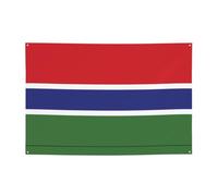 Drapeau de la Gambie - Bannière de vacances imprimée - Décorations de fête adaptées pour les fêtes de vacances et les cérémonies - 180,3 x 119,4 cm